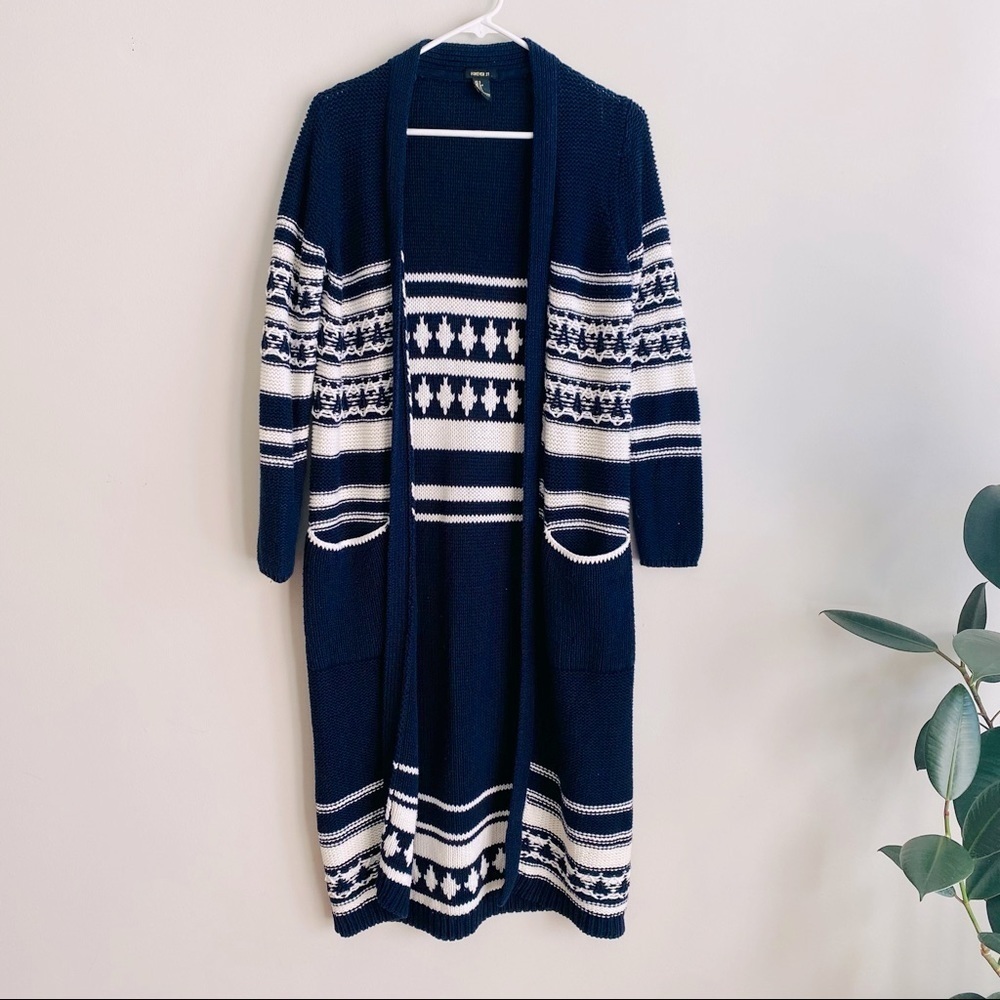 Forever 21 inside out style open front cardigan - Picture 1 of 8